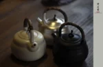 Soda Glaze Persimmon Teapot - Image 8