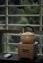 Soda Glaze Persimmon Teapot - Image 9