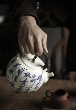 Soda Glaze Poetry White Mist Teapot - Image 9