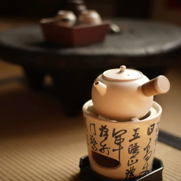 Soda Glaze Round Lotus Side-handle Teapot