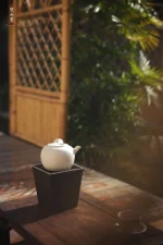 Soda Glaze White Clay Side-handle Teapot - Image 6