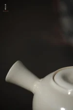 Soda Glaze White Clay Side-handle Teapot - Image 8